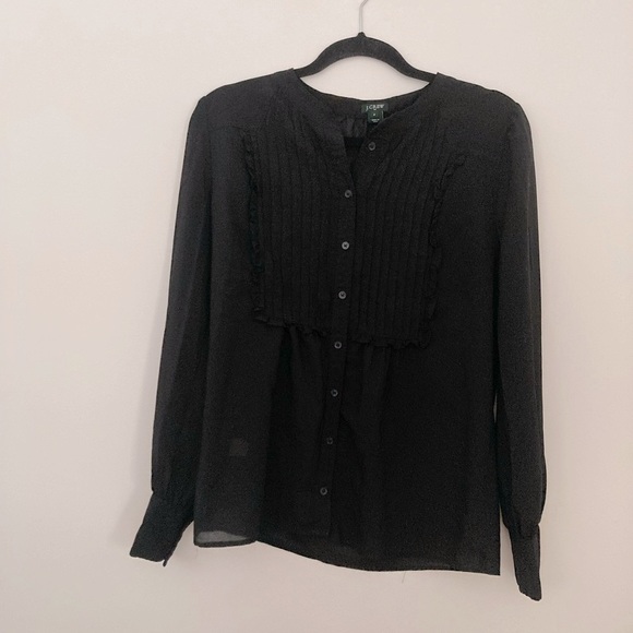 J. Crew sheer long sleeve button up - Picture 1 of 8